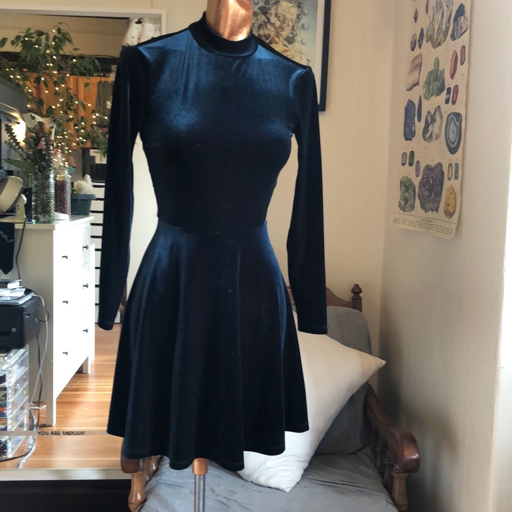 American apparel stretch velvet dress